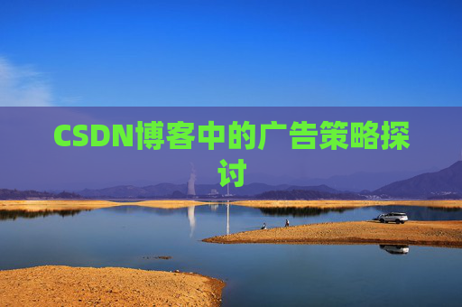 CSDN博客中的广告策略探讨